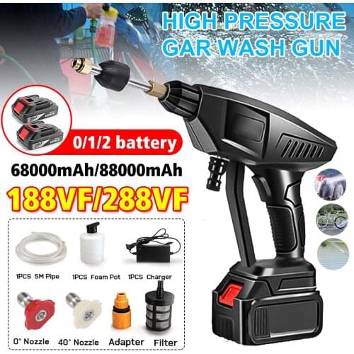 30Bar 3000W Cordless High Pressure Car Washer Rechargeable Car Wash Gun Electric Water Gun Foam Machine for Makita 18V Battery