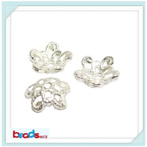 Beadsnice new style lovely flower 925 sterling silver bead caps diy jewelry ID25718
