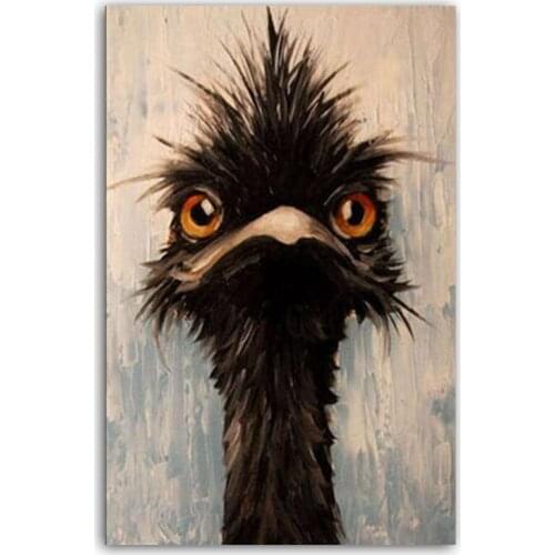 Black Ostrich Cross Stitch diamond mosaic animal 5D DIY diamond mosaic Multi-picture Diamond Embroidery Home Decoration