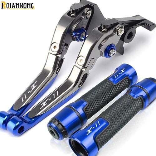 For Honda X-11 X11 X 11 1999 2000 2001 2002 Motorcycle CNC Adjustable Folding Brake Clutch Lever Handle Hand Grips 99 01 02 x-11