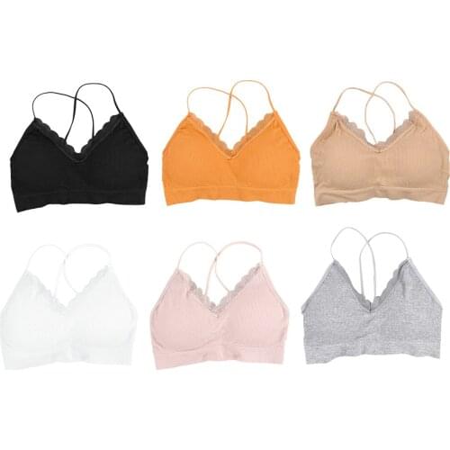 Womens Longline Bralette V Neck Racerback Bra Light Removable Padded Sexy Back Comfort Cami Top