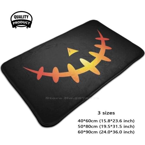 Jack - O Lantern - Skeleton Smile - Glow Soft House Family Anti-Slip Mat Rug Carpet Fangs Teeth Cute Cartoon Vampire Vamp Blood