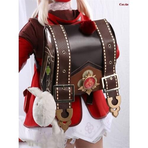 Hot Game Genshin Impact Klee Backpack Cosplay Costume Fashion Lovely Universal Bag Unisex Activity Party Role Play Accessories