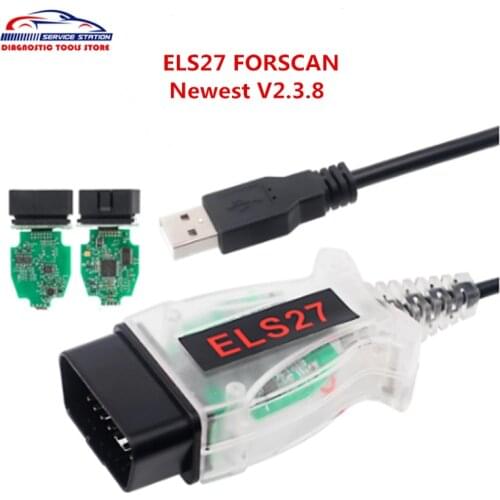 ELS27 FORScan V2.3.8 ELS Green PCB PIC24HJ128GP+FTDI Mircochip Car OBD2 Diagnostic Tool ELM327&J2534 Pss-Thru For FORD For Mazda