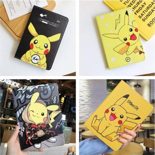 Pokemon Pikachu Cute Tablet Protective Case for Ipad 2 3 4 5 6 Air1 2 Mini1 2 Cartoon Anti-drop All-inclusive Protective Shell