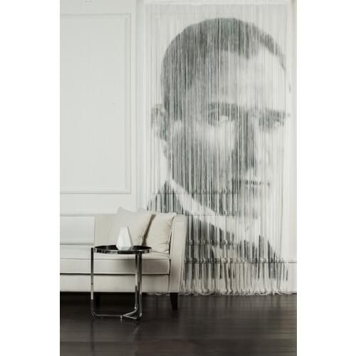 Modafabrik Ataturk Printed String Curtain
