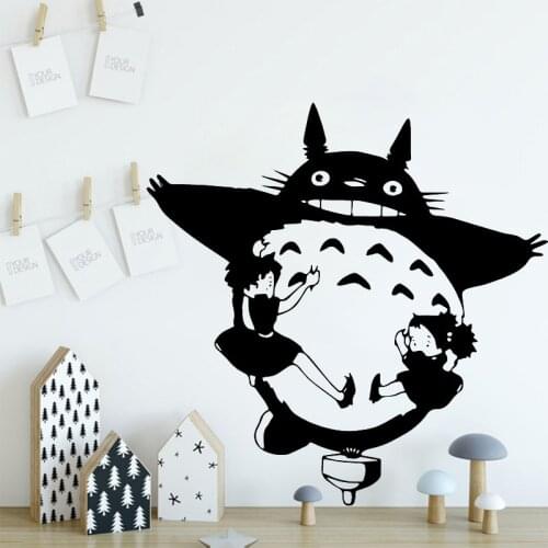Babys Girls Room Wall Sticker Kids Room Decoration Janpanese Anime Cartoon Totoro Vinyl Decal Nursery Wall Decor Home Art Mural