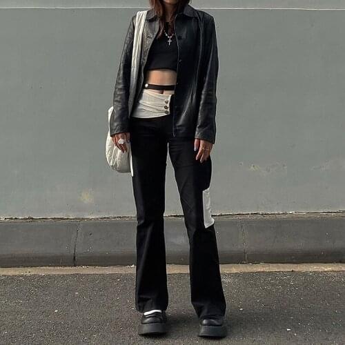 2021 Summer Fashion New Street Gothic Pants Womens Fashion Clothing Slimming Bootcut Pants Casual Pants Best Selling