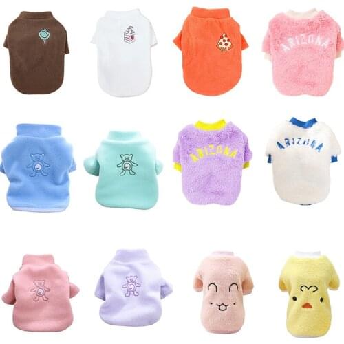Dog Clothes Winter Warm Pet Dog Hoodies For Small Medium Dogs Pet Chihuahua Yorkshire Pullover Clothing Dog Sweatshirt Outfits