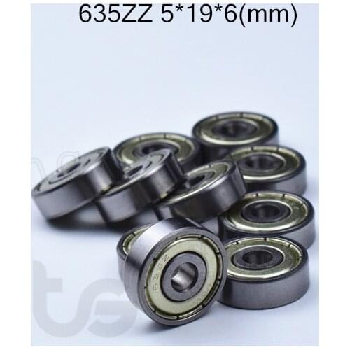 635 635ZZ 5*19*6(mm) 10pieces bearing free shipping ABEC-5 bearings metal Sealed Miniature 635 635Z 635 ZZ chrome steel bearings
