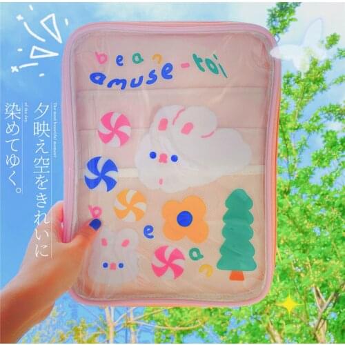 Transparent iPad bag Tablet case pouch 11in PVC pouch Portable iPad bag Hand account stationery storage bag Recommend