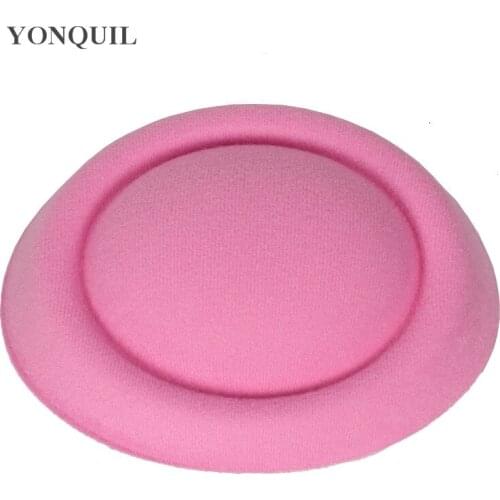 Pink 16Cm Fascinator Hats DIY Millinery Hair Accessories Pillbox Fascinator Bases Mini Top Hats for Occasion Wedding Headwear