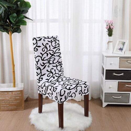 Removable Kitchen Chair Covers Elastic Chair Protector Flower Printed Chair Slipcovers for Dining Room/Hotel/Home Use
