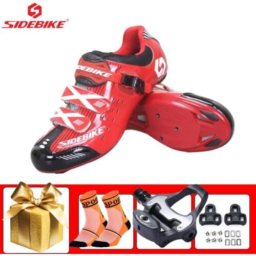 SIDEBIKE Athletic Men Shoes Road Bike Cycling Sneakers Add SPD-SL Pedals Sapatilha Ciclismo Outdoor Unisex Racing Bicycle Shoes