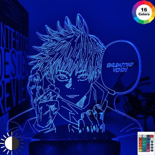 Anime Lamp Jujutsu Kaisen Satoru Gojo Led Night Light for Bedroom Decor Birthday Gift Satoru Gojo Light Jujutsu Kaisen Prize