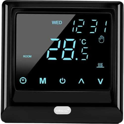 16A Thermostat Air Conditioner Controller Large Adjustable Programmable Temperature Controller LCD Touch Screen for Home N0PA