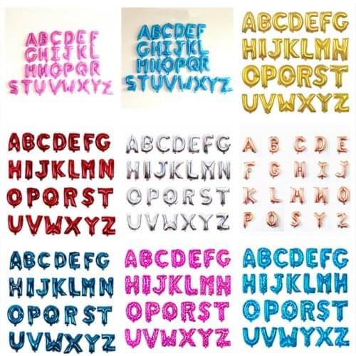 16 inch Rose Gold Alphabet Letter Balloon Inflatable Air Ball Birthday Party Decorations Kid Foil Balloon Wedding Party Supplies