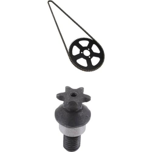 68 Links Chain 25H 68 Teeth Rear Sprocket + T8F 6T Front Sprocket Pinion for 2 Stroke 49cc Mini Pocket Bike Motor