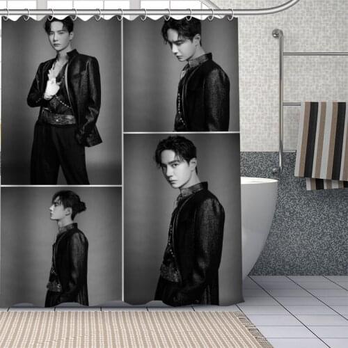 Actor YiBo Shower Curtains Waterproof Fabric Cloth Bathroom Decoration Supply Washable Bath Room Curtain Douche With 12 Hooks