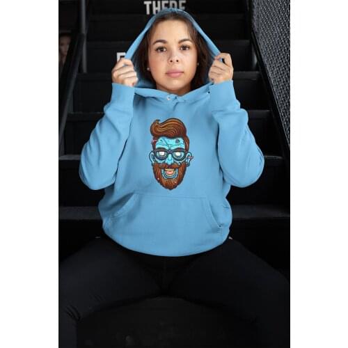 Angemiel Wear Entel Zombie With Blue Women 'S Hooded Sweatshirt