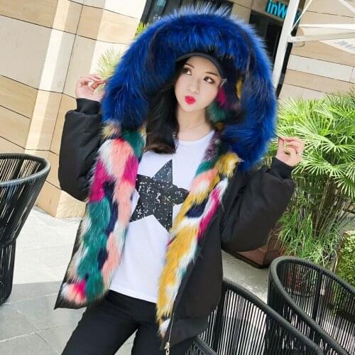 Winter Female New Thick Warm Hooded Faux Fur Coat Women Fashion High Qaulity Artificial Fur Jacket Plus Size Casual Parka