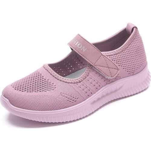 New Women Flats 2021 Spring Summer Ladies Mesh Flat Shoes Women Soft Breathable Sneakers Women Casual Shoes Zapatos De Mujer