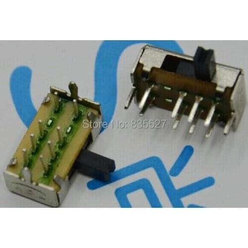 1000PCS/LOT SK23D07VG4 double toggle switch 3 files horizontal handle high-4mm 8-pin third gear switch