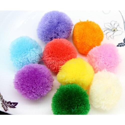 150pcs big 40mm mix color Pom pom ball pompom yarn pom decor handmade project supply Garland crochet cotton decor 4CM display