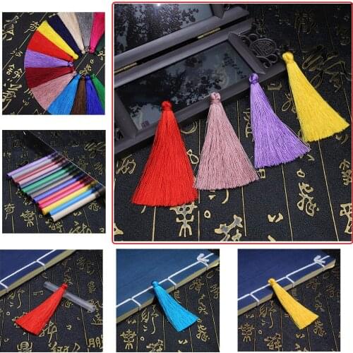 New Fashion 65cm 2pcs Tassels Silk Tassels Artificial Colorful Tassel For Jewerly Findings Decration Accessories