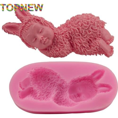 3D Cute Little Baby Silicone Mold Fondant Cake Decorating Baking Tools 2991
