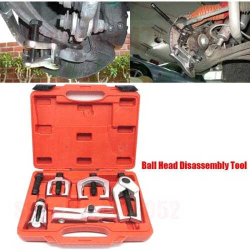 5pcs Front End Service Tool Kit Ball Joint Tie Rod Set Pitman Arm Puller Remover