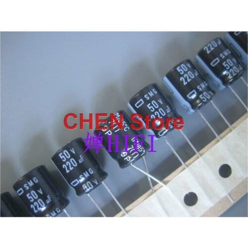 50PCS Original Japan NIPPON SMG 50V220UF 10x12.5mm 85 degrees CHEMI-CON electrolytic capacitors NCC smg 220UF 50V