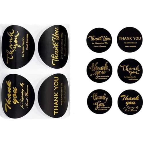 500pcs Gold foil labels thank you sticker for business package gift seal labels shipping sticker 1.5inch handmade stationery