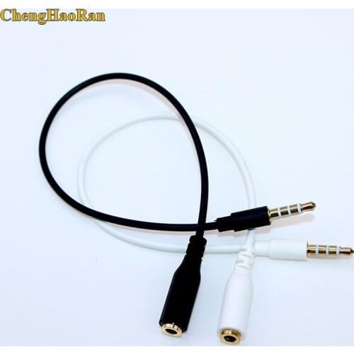 ChengHaoRan 20cm 4 Pole 3.5mm Audio Extended line Male to Female Aux Cable Headphone Extension Cable for Phone Computer
