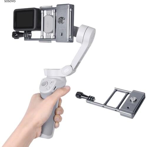 For DJI OM 4/Osmo Mobile 3 Mount Plate Adapter Handheld Gimbal Stabilizer For Gopro 9 8 7 6 DJI Osmo Action Camera Accessories
