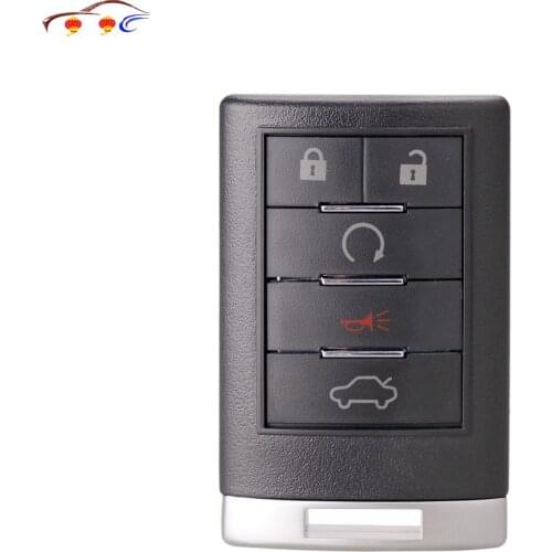 J02 OUC6000066 315 frequency 5 buttons car key For 2008 2009 2010 2011 2012 2013 Cadillac CTS Keyless Entry Remote Key Fob