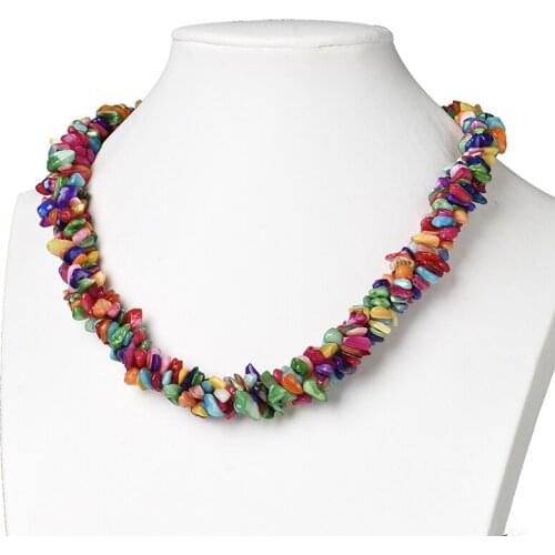 Classic Exaggeration Natural gem 5-8mm Stone Jewellery Necklace for Party Necklace presents to mom high grade elegant