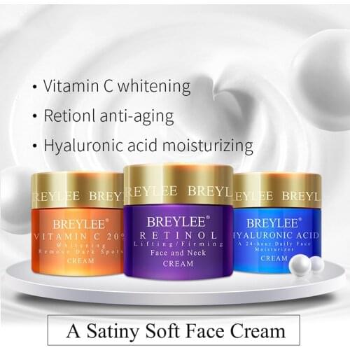BREYLEE Retinol Firming Face Cream Lifting Neck Anti-Aging Removing Wrinkles Night Day Moisturizer Whitening Face Skin Care 40g