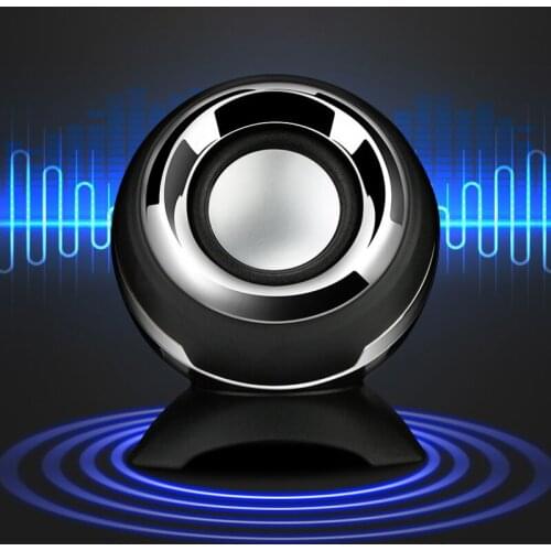 Wired Mini Computer Speaker Laptop Desktop Phone Woofer Powerful Sound USB AUX Audio Multimedia Speaker Electroplating White