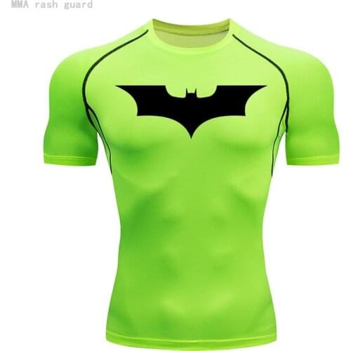 Short T-shirt Mens Summer Fitness Top Sports Quick dry Compression Shirt Tracksuits Male 2021 Run jogging Gyms workout shirts