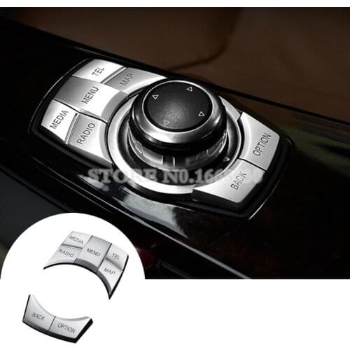 Inner Console iDrive Multimedia Button Trim Cover For BMW X5 E70 2010-2013 X6 E71 2010-2014 Car accesories interior Car Trim