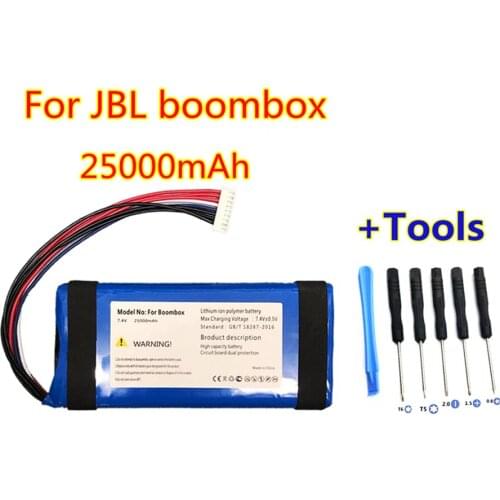 Top Quality 25000mAh GSP0931134 01 Battery For JBL Boombox CS-JMB100SL 7.4V Mini Bluetooth Wireless Replacement Speaker Accu