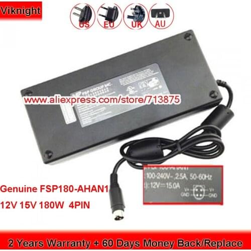 Genuine FSP180-AHAN1 180W Charger 12V 15V AC Adapter for TSINGHUA TONGFANG ELITE V55V35 Laptop