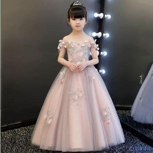 Teenager Bridesmaid Dresses for Girls Elegant Evening Party Dress Girl Pageant Gown Long Flower Girl Wedding Costume