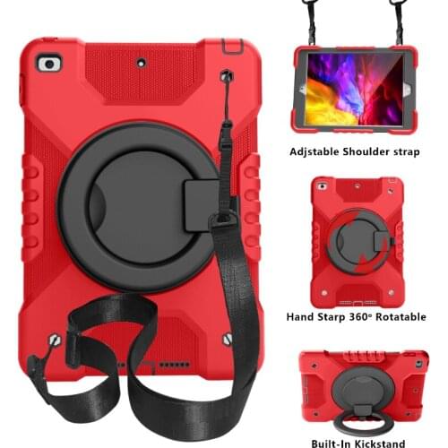 Suitable for 2020 IPad 10.2inch Protective Case 9.7 Strap Anti Drop MINI 4 / 5 Silicone Rotating Tablet Case