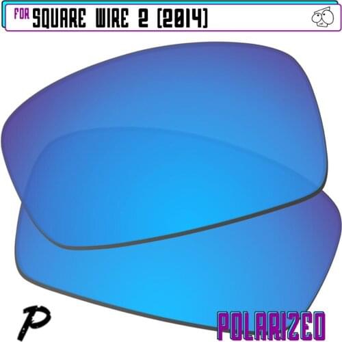 EZReplace Polarized Replacement Lenses for - Oakley Square Wire 2 (2014) Sunglasses - Blue P
