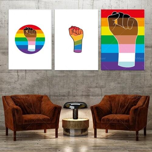 Diversity Print, Rainbow Flag, + Equality Print, Wall Art Prints
