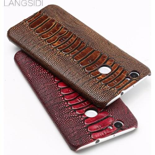 Luxury brand phone case ostrich foot grain half-wrapped phone case For Huawei Nove phone case handmade custom processing