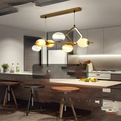 Nordic Modern Minimalist Lamp in the Living Room Package Creative and Slightly Luxury Bedroom Chandelier Planet Lamp in the