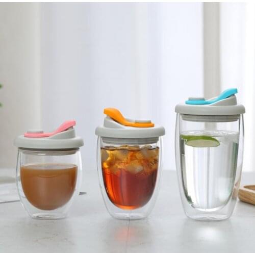 Thickened Glass Coffee Cup Thermos Mug Portable Car Vacuum Flasks Travel Thermo Cup Water Bottler Thermocup For Christmas Gift